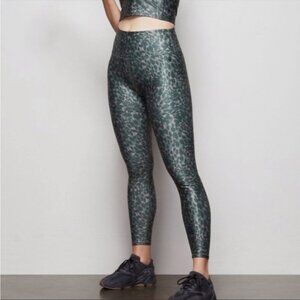 NWT  Good American The Ferocious Legging Green Pink Leopard Print Athletic XS